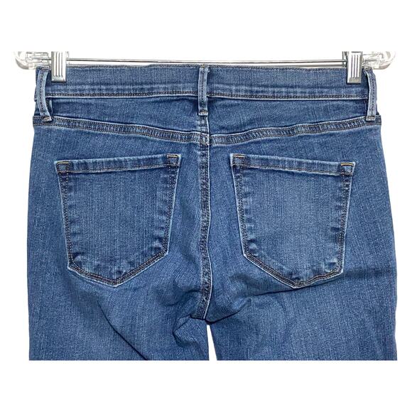 Loft Modern Cuffed Crop Whiskered Jeans Womens 2 Stretch Preppy Capsule Normcore - Picture 4 of 7